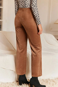 Decorative Button Straight Leg Pants